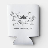 Rafraîchisseur Pour Canette Équipe de filles Squad blanche pour l'enterrement (Dos)