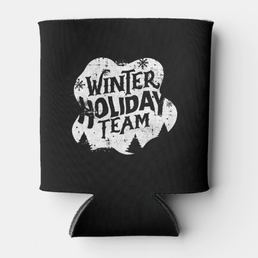 Rafraîchisseur Pour Canette Équipe de Noël d'hiver (Devant)