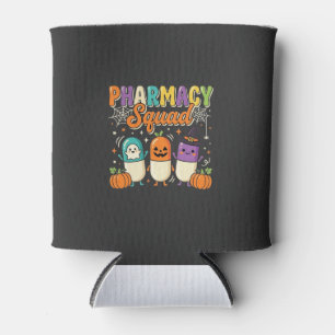 Rafraîchisseur Pour Canette Équipe de pharmacie Halloween Ghost Pills Design_1