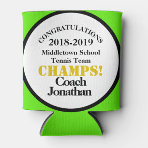 Rafraîchisseur Pour Canette Équipe De Tennis Coach Green Can Cooler