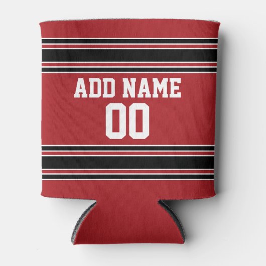 Rafraîchisseur Pour Canette Équipe Jersey avec nom et numéro personnalisés (Devant)