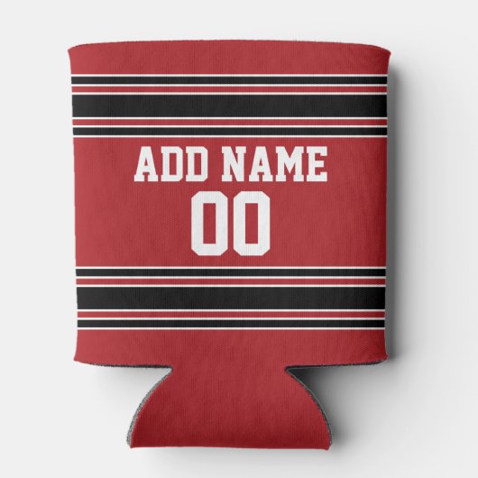 Rafraîchisseur Pour Canette Équipe Jersey avec nom et numéro personnalisés (Dos)