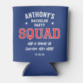 Rafraîchisseur Pour Canette Escadron de Bachelor Personnalisé Red Navy (Devant)