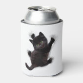 Rafraîchisseur Pour Canette Escalade de chat noir sur le dos humain (Can devant)