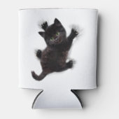 Rafraîchisseur Pour Canette Escalade de chat noir sur le dos humain (Devant)