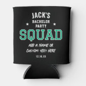 Rafraîchisseur Pour Canette Escouade de Bachelor Personnalisé Vert Noir (Devant)