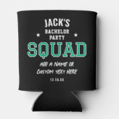 Rafraîchisseur Pour Canette Escouade de Bachelor Personnalisé Vert Noir (Dos)