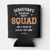 Rafraîchisseur Pour Canette Escouade de Bachelor Personnalisée Orange Noir (Dos)