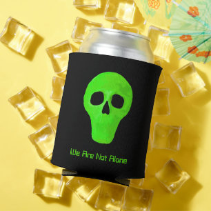 Rafraîchisseur Pour Canette Espace Alien Face Neon Vert noir OVNI