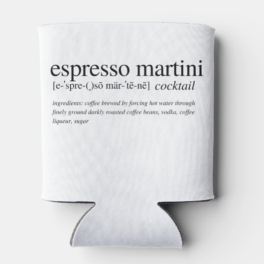 Rafraîchisseur Pour Canette Espresso Martini (Dos)