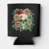 RAFRAÎCHISSEUR  POUR CANETTE ESPRIT VERT PÈRE NOËL ET FLORALE DE NOËL (Devant)