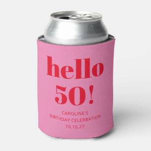 Rafraîchisseur Pour Canette Esthétique Moderne Gras Anniversaire 50 Ans Rose e