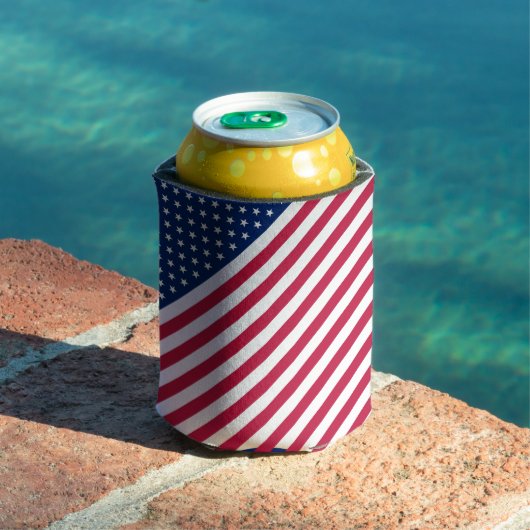 Rafraîchisseur Pour Canette États-Unis Drapeau Patriotique Étoiles et rayures (Piscine in situ)