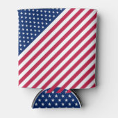 Rafraîchisseur Pour Canette États-Unis Drapeau Patriotique Étoiles et rayures (Devant)