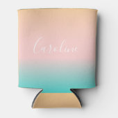 Rafraîchisseur Pour Canette Été Pastel Gradient | Nom de script personnalisé (Devant)