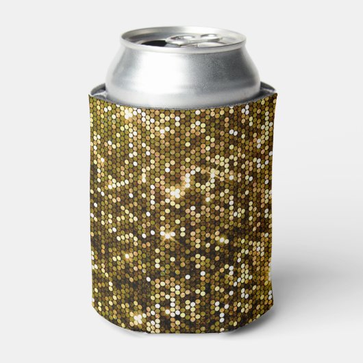 Rafraîchisseur Pour Canette Etincelle dorée : arrière - plan étincelant. (Can devant)