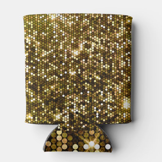 Rafraîchisseur Pour Canette Etincelle dorée : arrière - plan étincelant. (Dos)