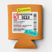 Rafraîchisseur Pour Canette Étiquette d'avertissement de bière sur ordonnance  (Dos)