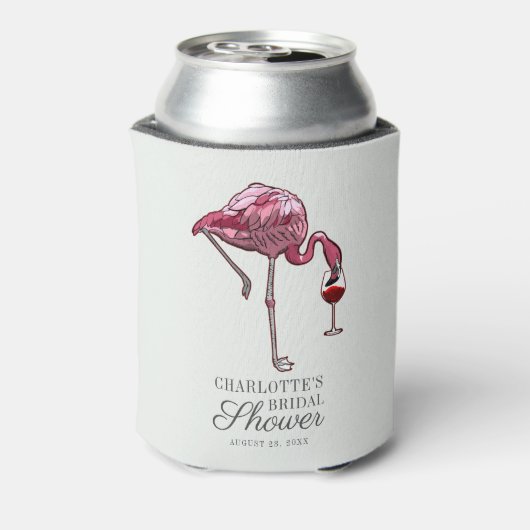 Rafraîchisseur Pour Canette Étiquette Rose Flamingo Fête de Mariage Estival Pe (Can Dos)