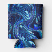 Rafraîchisseur Pour Canette étoile bleue ondulée avec zag zig (Devant)