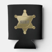 Rafraîchisseur Pour Canette Étoile d'or du shérif (Dos)