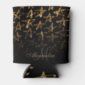 Rafraîchisseur Pour Canette Étoiles de Parties scintillant d'or (Devant)