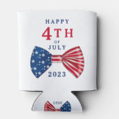 Rafraîchisseur Pour Canette Étoiles Et 4 juillet (Dos)