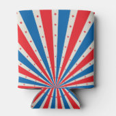Rafraîchisseur Pour Canette Étoiles et bandes rouges blanches et bleues (Dos)