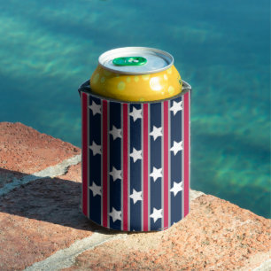 Rafraîchisseur Pour Canette Étoiles et rayures patriotiques amusantes et fanta
