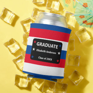 Rafraîchisseur Pour Canette Étoiles et rayures patriotiques Graduation