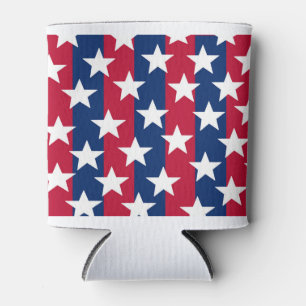 Rafraîchisseur Pour Canette Étoiles Rouge Blanc Bleu Patriotiques