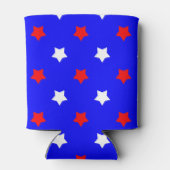 Rafraîchisseur Pour Canette Étoiles Rouge Blanc Motif Bleu Arrière - plan (Dos)