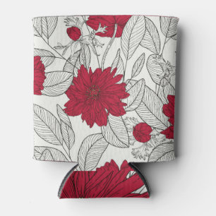 Rafraîchisseur Pour Canette Eucalyptus Anemone Floral Line Art