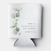 Rafraîchisseur Pour Canette Eucalyptus Aquarelle 80e Anniversaire (Devant)