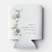 Rafraîchisseur Pour Canette Eucalyptus Aquarelle 80e Anniversaire (Dos)