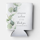 Rafraîchisseur Pour Canette Eucalyptus Aquarelle Verdure Mariage Faveurs (Devant)