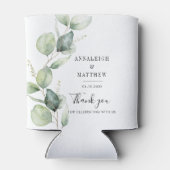 Rafraîchisseur Pour Canette Eucalyptus Aquarelle Verdure Mariage Faveurs (Dos)