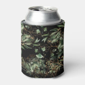 Rafraîchisseur Pour Canette Eucalyptus Golden Boho Elegant Onyx Black Mariage (Can devant)