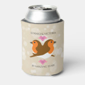 Rafraîchisseur Pour Canette Europe Robins Lovebirds Chaque année Anniversaire (Can Dos)