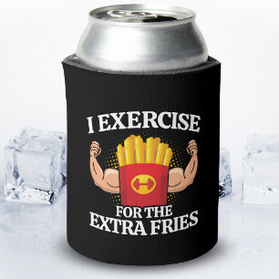 Rafraîchisseur Pour Canette Exercice Extra Fries - Drôle Exercice Fitness Meme