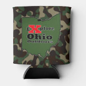 Rafraîchisseur Pour Canette Explorez Ohio En Plein Air Camouflage Can Cooler (Devant)