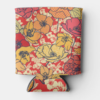 Rafraîchisseur Pour Canette Explosion florale : Tendance Vintage transparente.