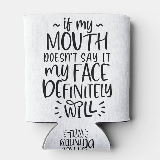 Rafraîchisseur Pour Canette Expression faciale, silence, calme (Dos)