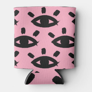 Rafraîchisseur Pour Canette Eyes Watercolor Brush, Motif Sketch.