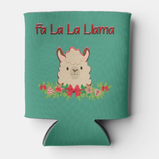 Rafraîchisseur Pour Canette Fa La La Llama Christmas (Devant)