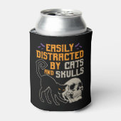 Rafraîchisseur Pour Canette Facilement distrait par les chats et les crânes Ha (Can devant)