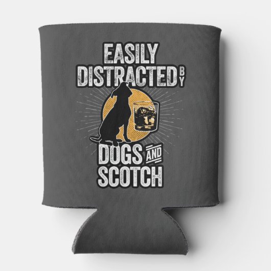 Rafraîchisseur Pour Canette Facilement distrait par les chiens et le Scotch (Dos)