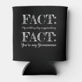 Rafraîchisseur Pour Canette Fait amusant et élégant Groomsman Proposition Noir (Devant)