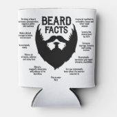 Rafraîchisseur Pour Canette Faits sur la barbe (noir) (Devant)