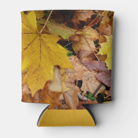 Rafraîchisseur Pour Canette Fallen Maple Feuille Jaune Automne Nature (Devant)